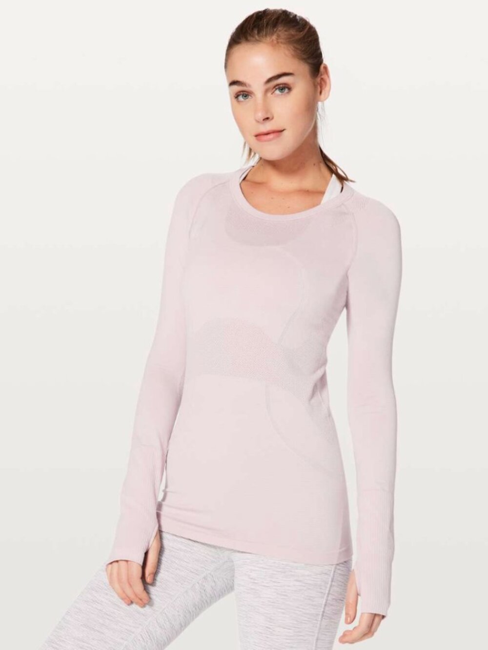 Lululemon Swiftly Tech Long Sleeve Porcelain Pink Size 8